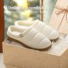 imageEverFoams Womens Cozy Waffle Slippers Soft Quilted Memory Foam Indoor House ShoesCream White