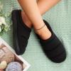 imageEverFoams Womens Cozy Waffle Slippers Soft Quilted Memory Foam Indoor House ShoesDark Black