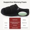 imageEverFoams Womens Cozy Waffle Slippers Soft Quilted Memory Foam Indoor House ShoesDark Black