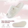 imageEverFoams Womens Fashionable Opentoe Slippers with Cozy Plush NonSlip SoleCream White