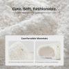 imageEverFoams Womens Fashionable Opentoe Slippers with Cozy Plush NonSlip SoleCream White