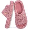 imageEverFoams Womens Fashionable Opentoe Slippers with Cozy Plush NonSlip SoleBlush Pink