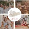imageEverFoams Womens OpenToe Bow Slippers with Memory Foam Indoor NonSlip SoleCream White