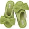 imageEverFoams Womens OpenToe Bow Slippers with Memory Foam Indoor House NonSlip SoleGreen Olive