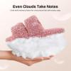 imageEverFoams Womens Fuzzy Open Toe Slippers Comfy Soft Memory Foam Indoor House ShoesDusty Pink