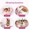 imageEverFoams Womens Satin OpenToe Bow Slippers Memory Foam Indoor Bedroom House ShoesPink Macaron