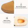 imageEverFoams Womens Bootie Slippers Faux Fur Ladies Bedroom House Shoes with Memory Foam and Indoor Outdoor Rubber SoleCamel Brown