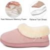 imageEverFoams Womens Bootie Slippers Faux Fur Ladies Bedroom House Shoes with Memory Foam and Indoor Outdoor Rubber SoleDusty Pink