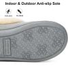 imageEverFoams Womens Bootie Slippers Faux Fur Ladies Bedroom House Shoes with Memory Foam and Indoor Outdoor Rubber SoleStorm Gray