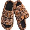 imageEverFoams Womens Fuzzy Opentoe Slippers Soft Comfy Memory Foam Indoor House ShoesDiva Spots