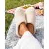 image:imageEverFoams Womens Fuzzy Clog Slippers with Slip on Footbed for Indoor OutdoorAlmond Ivory