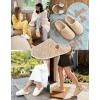 image:imageEverFoams Womens Fuzzy Clog Slippers with Slip on Footbed for Indoor OutdoorButter Beige