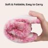 image:imageEverFoams Womens Fuzzy Open Toe Slippers Comfy Soft Memory Foam Indoor House ShoesWhisper Pink Tiedye