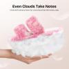 image:imageEverFoams Womens Fuzzy Open Toe Slippers Comfy Soft Memory Foam Indoor House ShoesWhisper Pink Tiedye