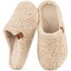 image:imageEverFoams Womens Fuzzy Clog Slippers with Slip on Footbed for Indoor OutdoorButter Beige