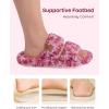 image:imageEverFoams Womens Fuzzy Opentoe Slippers Soft Comfy Memory Foam Indoor House ShoesDiva Wild Pink