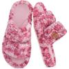 image:imageEverFoams Womens Fuzzy Opentoe Slippers Soft Comfy Memory Foam Indoor House ShoesDiva Wild Pink