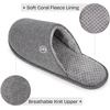 image:imageEverFoams Mens Cotton Knit Slippers Lightweight Memory Foam Indoor Breathable House Shoes with AntiSkid SoleGrey