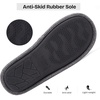 image:imageEverFoams Mens Cotton Knit Slippers Lightweight Memory Foam Indoor Breathable House Shoes with AntiSkid SoleGrey