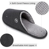 image:imageEverFoams Mens Cotton Knit Slippers Lightweight Memory Foam Indoor Breathable House Shoes with AntiSkid SoleLead Gray
