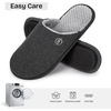 image:imageEverFoams Mens Cotton Knit Slippers Lightweight Memory Foam Indoor Breathable House Shoes with AntiSkid SoleLead Gray