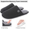 image:imageEverFoams Mens Cotton Knit Slippers Lightweight Memory Foam Indoor Breathable House Shoes with AntiSkid SoleLead Gray