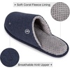 image:imageEverFoams Mens Cotton Knit Slippers Lightweight Memory Foam Indoor Breathable House Shoes with AntiSkid SoleNavy Blue