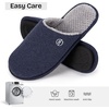 image:imageEverFoams Mens Cotton Knit Slippers Lightweight Memory Foam Indoor Breathable House Shoes with AntiSkid SoleNavy Blue