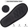 image:imageEverFoams Mens Cotton Knit Slippers Lightweight Memory Foam Indoor Breathable House Shoes with AntiSkid SoleSpaceblack