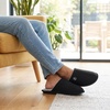 image:imageEverFoams Mens Cotton Knit Slippers Lightweight Memory Foam Indoor Breathable House Shoes with AntiSkid SoleSpaceblack
