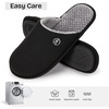 image:imageEverFoams Mens Cotton Knit Slippers Lightweight Memory Foam Indoor Breathable House Shoes with AntiSkid SoleSpaceblack