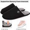 image:imageEverFoams Mens Cotton Knit Slippers Lightweight Memory Foam Indoor Breathable House Shoes with AntiSkid SoleSpaceblack