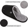 image:imageEverFoams Mens Cotton Knit Slippers Lightweight Memory Foam Indoor Breathable House Shoes with AntiSkid SoleSpaceblack