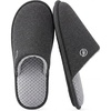 image:imageEverFoams Mens Cotton Knit Slippers Lightweight Memory Foam Indoor Breathable House Shoes with AntiSkid SoleLead Gray