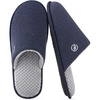 image:imageEverFoams Mens Cotton Knit Slippers Lightweight Memory Foam Indoor Breathable House Shoes with AntiSkid SoleNavy Blue