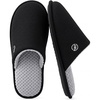 image:imageEverFoams Mens Cotton Knit Slippers Lightweight Memory Foam Indoor Breathable House Shoes with AntiSkid SoleSpaceblack
