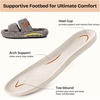 image:imageEverFoams Womens Fuzzy Opentoe Slippers Memory Foam Indoor House Shoes  machinewashablegiftsmemory foamantislip solelightweightindoor and outdoorcozyCool Gray