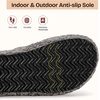 image:imageEverFoams Womens Fuzzy Opentoe Slippers Memory Foam Indoor House Shoes  machinewashablegiftsmemory foamantislip solelightweightindoor and outdoorcozyCool Gray