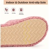 image:imageEverFoams Womens Fuzzy Opentoe Slippers Memory Foam Indoor House Shoes  machinewashablegiftsmemory foamantislip solelightweightindoor and outdoorcozyDusty Rose