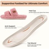 image:imageEverFoams Womens Fuzzy Opentoe Slippers Memory Foam Indoor House Shoes  machinewashablegiftsmemory foamantislip solelightweightindoor and outdoorcozyDusty Rose