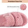 image:imageEverFoams Womens Fuzzy Opentoe Slippers Memory Foam Indoor House Shoes  machinewashablegiftsmemory foamantislip solelightweightindoor and outdoorcozyDusty Rose