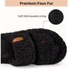 image:imageEverFoams Womens Fuzzy Opentoe Slippers Memory Foam Indoor House Shoes  machinewashablegiftsmemory foamantislip solelightweightindoor and outdoorcozyMatt Black