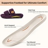 image:imageEverFoams Womens Fuzzy Opentoe Slippers Memory Foam Indoor House Shoes  machinewashablegiftsmemory foamantislip solelightweightindoor and outdoorcozyPlum Violet