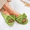 image:imageEverFoams Womens OpenToe Bow Slippers Memory Foam NonSlip Indoor  Machine WashableBow DecorationSlip ResistantQuiet WalkingFloor FriendlyMemory Foam InsoleGreen Olive