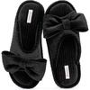 image:imageEverFoams Womens OpenToe Bow Slippers Memory Foam NonSlip Indoor  Machine WashableBow DecorationSlip ResistantQuiet WalkingFloor FriendlyMemory Foam InsoleVelvet Black
