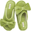 image:imageEverFoams Womens OpenToe Bow Slippers Memory Foam NonSlip Indoor  Machine WashableBow DecorationSlip ResistantQuiet WalkingFloor FriendlyMemory Foam InsoleGreen Olive