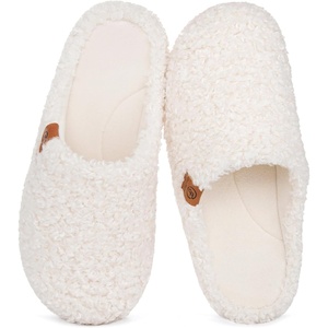 image:imageEverFoams Womens Slip on Slippers for Indoor Outdoor  Softfuzzyclogbreathableantislipbirthday giftsmachinewashableAlmond Ivory