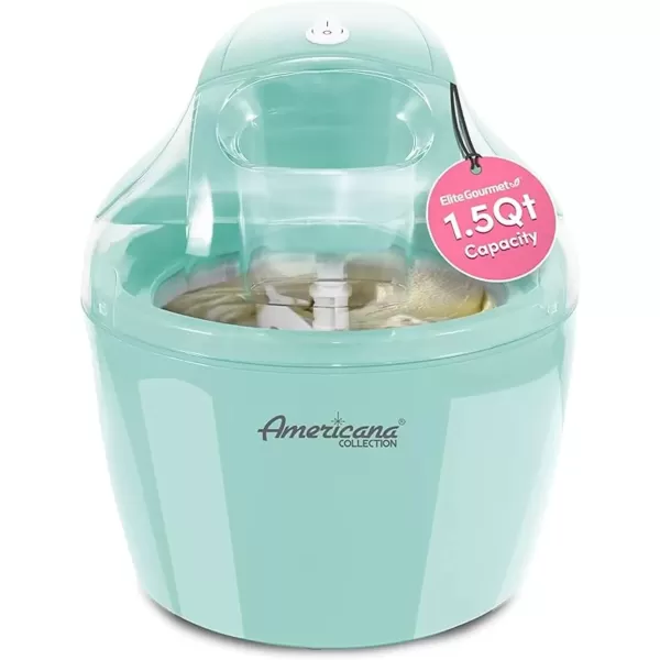 imageAmericana EIM1400M 15 Qt Freezer Bowl Automatic Easy Homemade Electric Ice Cream Maker Ingredient Chute OnOff Switch No Salt Needed Creamy Ice Cream Gelato Frozen Yogurt Sorbet Recipe BookMint
