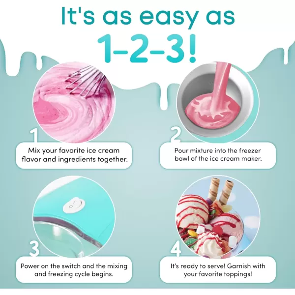 imageAmericana EIM1400M 15 Qt Freezer Bowl Automatic Easy Homemade Electric Ice Cream Maker Ingredient Chute OnOff Switch No Salt Needed Creamy Ice Cream Gelato Frozen Yogurt Sorbet Recipe BookMint