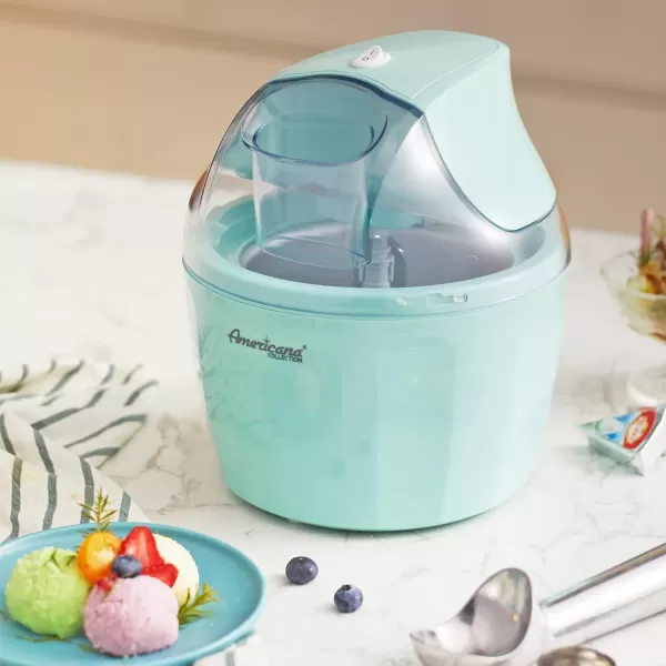 imageAmericana EIM1400M 15 Qt Freezer Bowl Automatic Easy Homemade Electric Ice Cream Maker Ingredient Chute OnOff Switch No Salt Needed Creamy Ice Cream Gelato Frozen Yogurt Sorbet Recipe BookMint